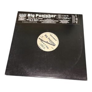 Vintage Big Punisher Who Is A Thug 12" Vinyl Promo Whiteboys Three 6 Mafia 1999